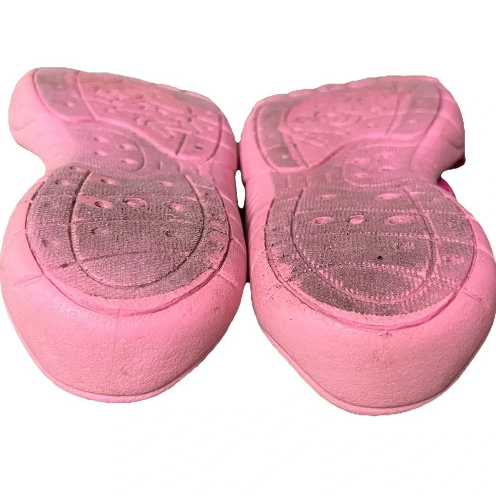 Newtz Girls Water Shoes Size 4/5 | Pink Fruit Print Beach Swim Slip-On Flats